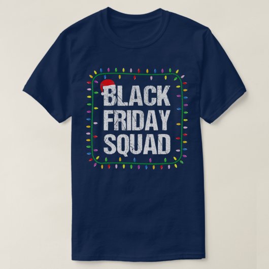  Zwart kerstlicht op vrijdagplein T-shirt (Design voorkant)