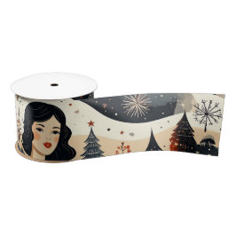 Zwart Kerstmis Satijnen Lint