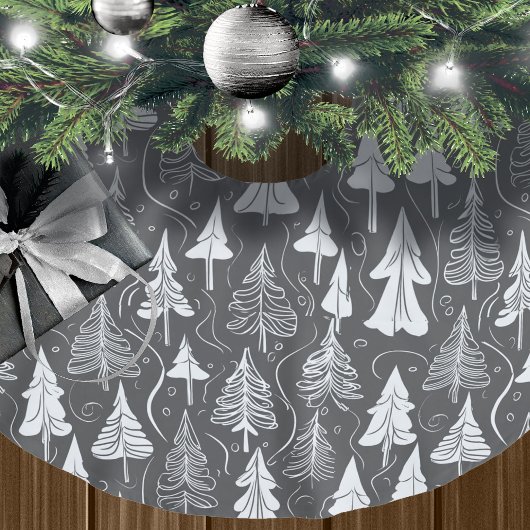Zwart Kerstmispatroon#6 ID1009 Kerstboom Rok