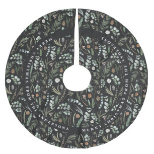 Zwart kerstmodern, minimaal botanisch geschenk kerstboom rok