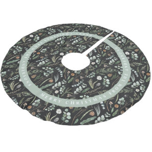 Zwart kerstmodern, minimaal botanisch geschenk kerstboom rok