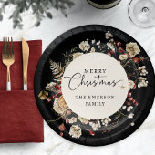 Zwart kerstpapier Bord