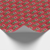 Zwart kerstpapier cadeaupapier (Hoek)