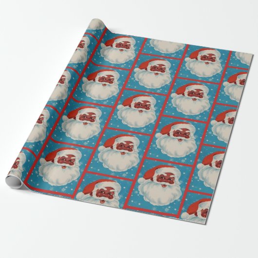 Zwart kerstpapier cadeaupapier (Uitgerold)