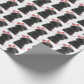 Zwart kerstpapier met lak cadeaupapier (Hoek)