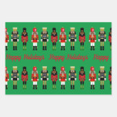 Zwart kerstpapier met warenvulling Groen Inpakpapier Vel (Voorkant 3)