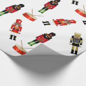 Zwart kerstpapier met warme vacht cadeaupapier (Hoek)