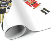 Zwart kerstpapier met warme vacht cadeaupapier (Rol Hoek)