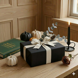 Zwart kerstpapier voor Halloween cadeaus Cadeaupapier