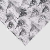 Zwart Kerstpatroon#3 ID1009 Tissuepapier (Detail)