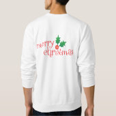 Zwart kerstshirt met kerstcadeau trui (Achterkant)