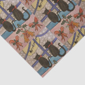 Zwart kersttwitpapier tissuepapier (Detail)