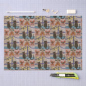 Zwart kersttwitpapier tissuepapier (Craft)