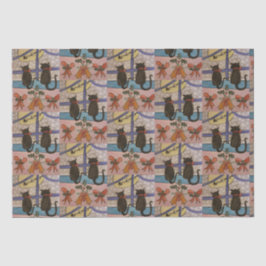 Zwart kersttwitpapier tissuepapier