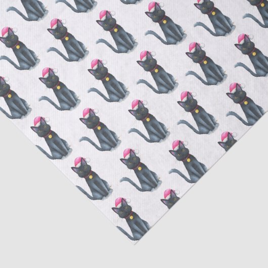 Zwart kersttwitpapier tissuepapier (Detail)