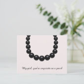 Zwart Ketting Gedrukt Briefkaart (Staand voorkant)