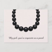 Zwart Ketting Gedrukt Briefkaart (Voorkant)