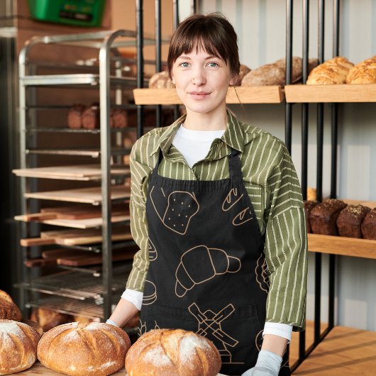 Zwart Keuken Bakken & Koken Brood Leuke Bakker Schort