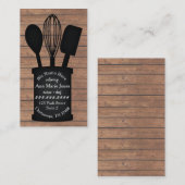 Zwart keukengerei Crock Restaurant Cateraar Visitekaartje (Voorkant / Achterkant)