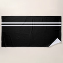 Zwart keukenhanddoek met witte lijnen