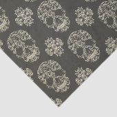 zwart, khaki, suikerschedel, halloween, patroon, d tissuepapier (Detail)