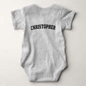 Zwart Kiku Chrysanthemum Mon Oosterse Kunst Romper (Achterkant)