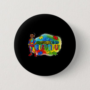 Zwart Kind autisme anders is mooi autisme weg Ronde Button 5,7 Cm