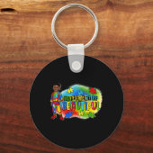 Zwart Kind autisme anders is mooi autisme weg Sleutelhanger (Voorkant)