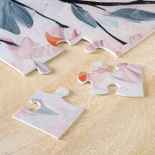 Zwart Kind Engel Bloemenkunst Legpuzzel (Zijkant)