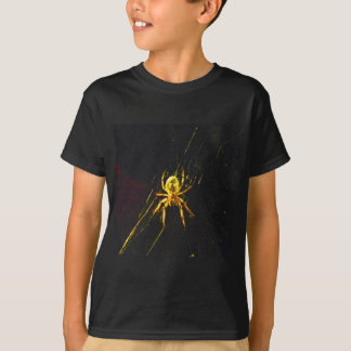Zwart kinder T-shirt met spin