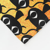 Zwart kittens patroon fleece deken (Hoek)