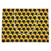 Zwart kittens patroon groot cadeauzakje (Voorkant)