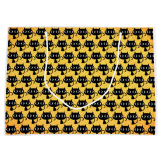 Zwart kittens patroon groot cadeauzakje