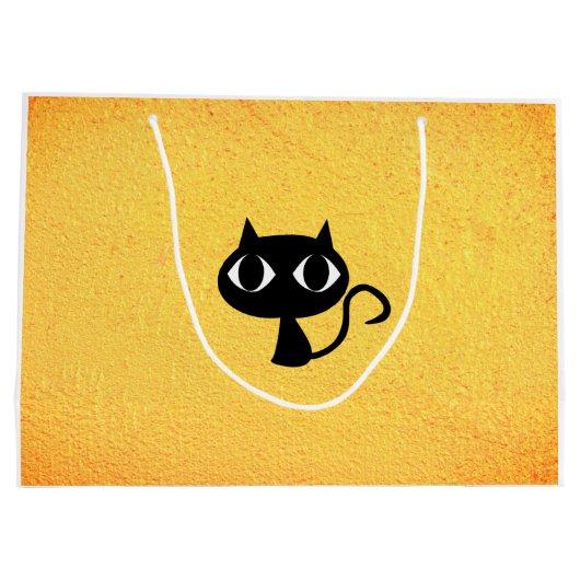 Zwart kittens patroon groot cadeauzakje (Achterkant)