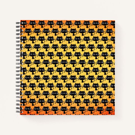 Zwart kittens patroon notitieboek (Voorkant)