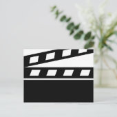 Zwart klapbord briefkaart (Staand voorkant)