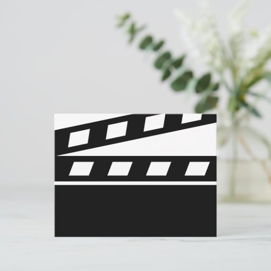 Zwart klapbord briefkaart (Staand voorkant)