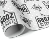 Zwart Klasse Jaar Spraak Bubble Cadeaupapier (Rol Hoek)