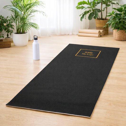 Zwart klassiek bedrijfslogo studio yogamat