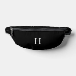 Zwart Klassiek Elegant Monogram Heuptasje