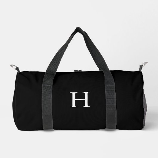 Zwart Klassiek Elegant Monogram Plunjezak (Voorkant)
