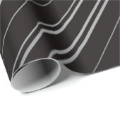 Zwart Klassiek gestreept inpakpapier (Rol Hoek)