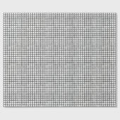 Zwart Klassiek Gingham Cadeaupapier (Vlak)
