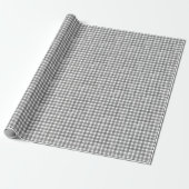 Zwart Klassiek Gingham Cadeaupapier (Uitgerold)