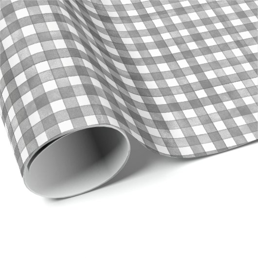 Zwart Klassiek Gingham Cadeaupapier (Rol Hoek)