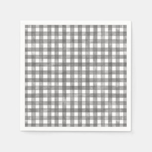 Zwart Klassiek Gingham Servet