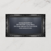 Zwart Klassiek Lijst | Slanke professional Visitekaartje (Achterkant)