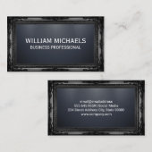 Zwart Klassiek Lijst | Slanke professional Visitekaartje (Voorkant / Achterkant)