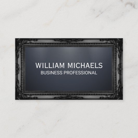 Zwart Klassiek Lijst | Slanke professional Visitekaartje (Voorkant)