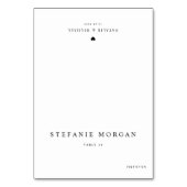 Zwart Klassieke Trouwmaaltijd Keuze Plaats Kaart (Voorkant)